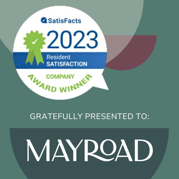 Mayroad Honored with 2023 National SatisFacts Resident Satisfaction Company Insite® Award 