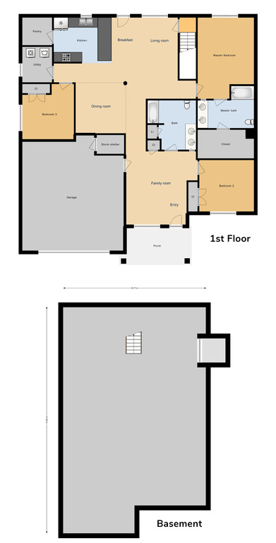 CGO 3 Bed/2 Bath ADA Unit, 1882 sq ft.