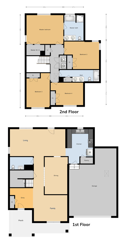 FGO 4 Bed / 2.5 Bath ASAUnit, 2300 sq ft.