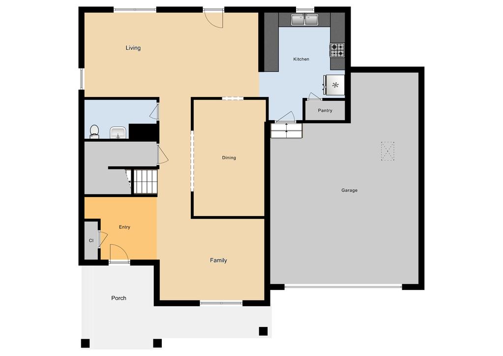 FGO 4 Bed / 2.5 Bath Single Family Unit, 2330 sq ft.