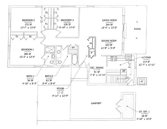 JNCO 3 Bed/ 1.75 Bath Single Family Unit, 1391 sq ft