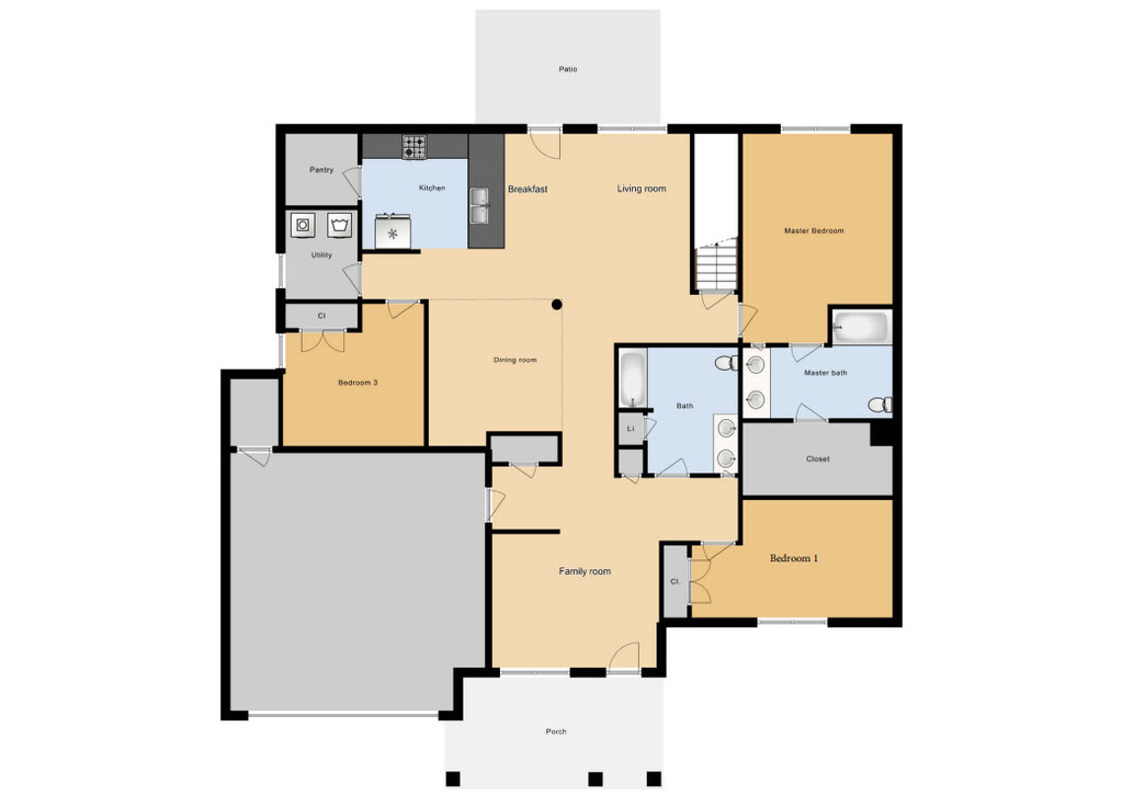 JNCO 3 Bed/ 2 Bath ADA Unit, 1839 sq ft