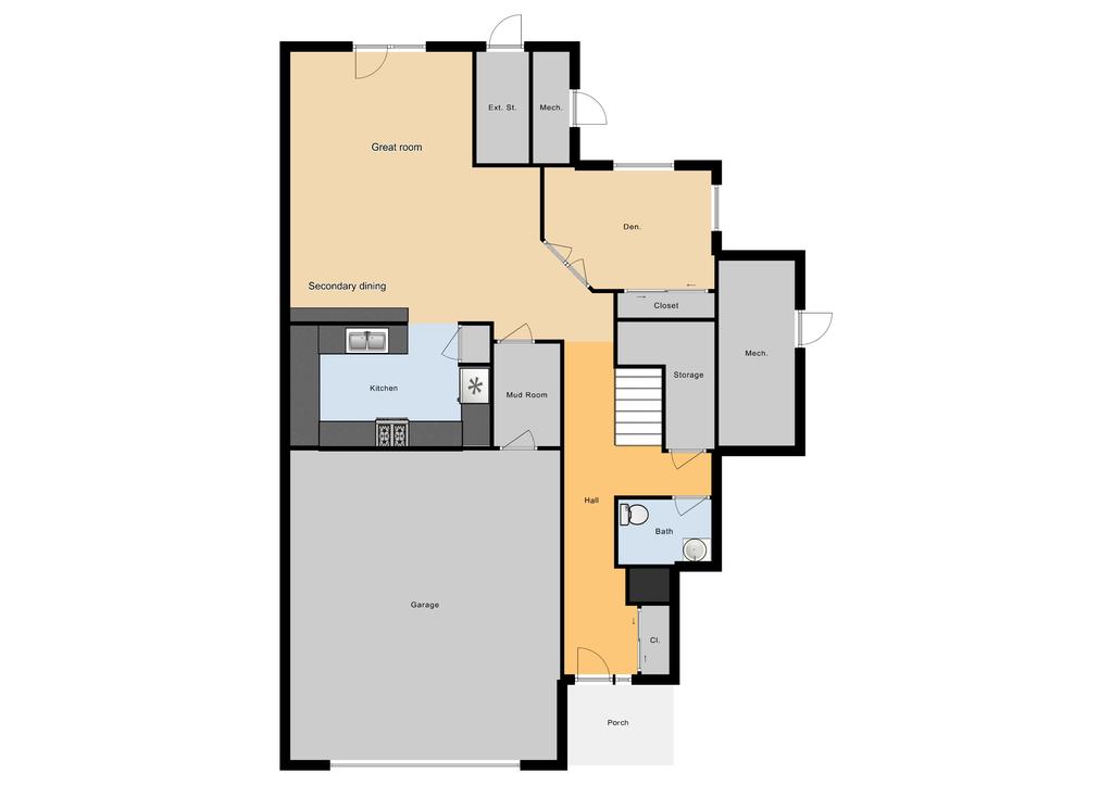 CGO 2 Bed/1.75 Bath Multiplex Unit, 1796 sq ft