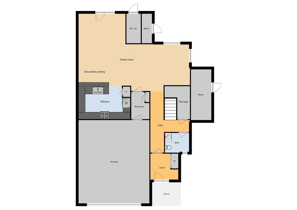 CGO 4 Bed/2.5 Bath Multiplex Unit, 2030 sq ft
