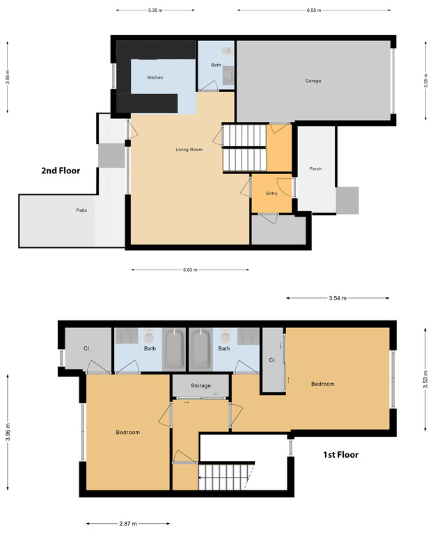 JNCO 2 Bed/ 2 Bath Multiplex Unit, 1474 sq ft