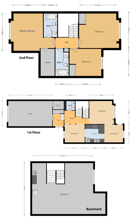 JNCO 3 Bed/ 2 Bath Multiplex Unit,1351 sq ft
