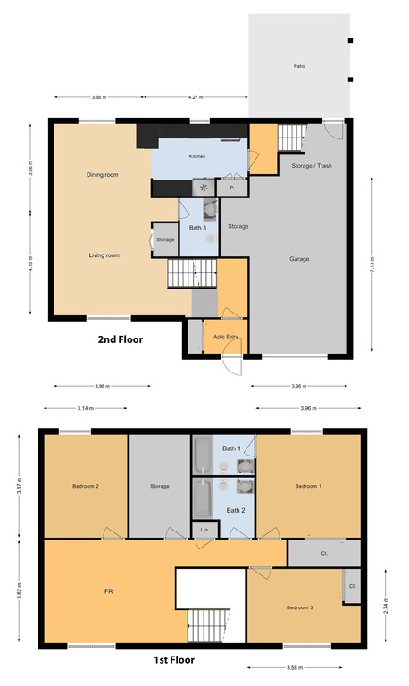 JNCO 3 Bed/ 2 Bath Multiplex Unit, 1427sq ft