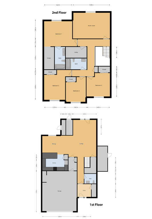JNCO 4 Bed/ 2.5 Bath Multiplex Unit, 2064 sq ft
