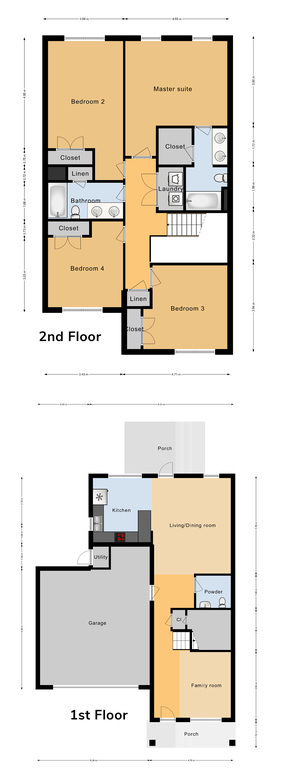 JNCO 4 Bed/ 2.5 Bath Duplex, 1953 sq ft