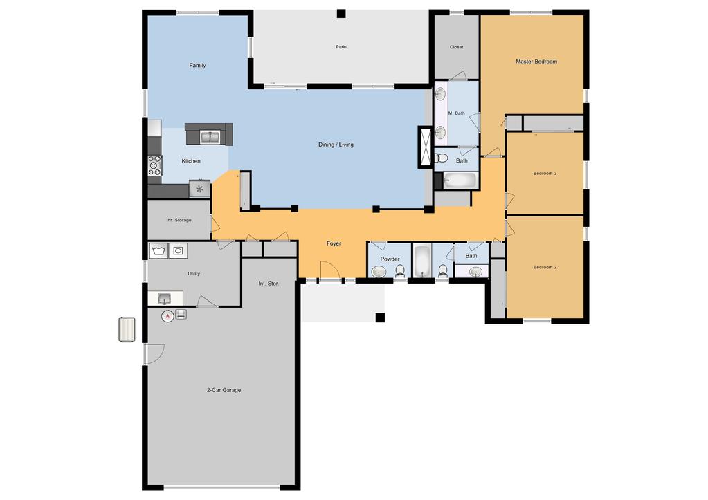 E9 Chief 3 Bed/ 2.5 Bath Single Family Unit, 2210 sq ft.