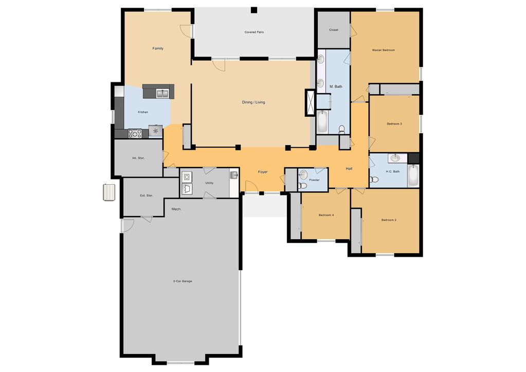 E9 Chief 4 Bed/ 2.5 Bath Single Family Unit, 2688 sq ft.