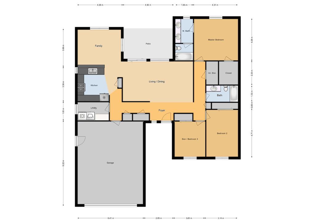 JNCO 3 Bed/ 2 Bath Single Family Unit, 1635 sq ft