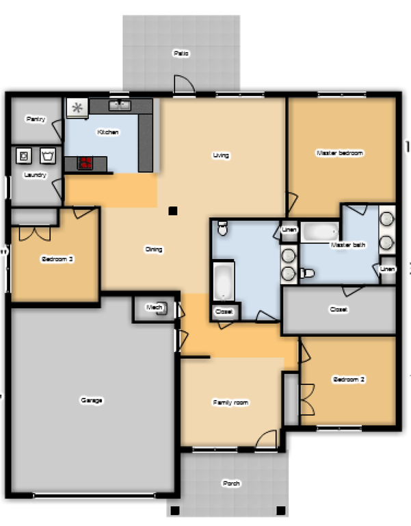 JNCO 3 Bed/ 2.5 ADA Unit, 1839 sq ft