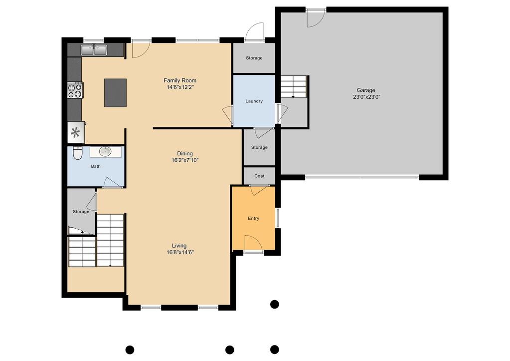 CGO 4 Bed/2.5 Bath Duplex, 1888 sq ft.