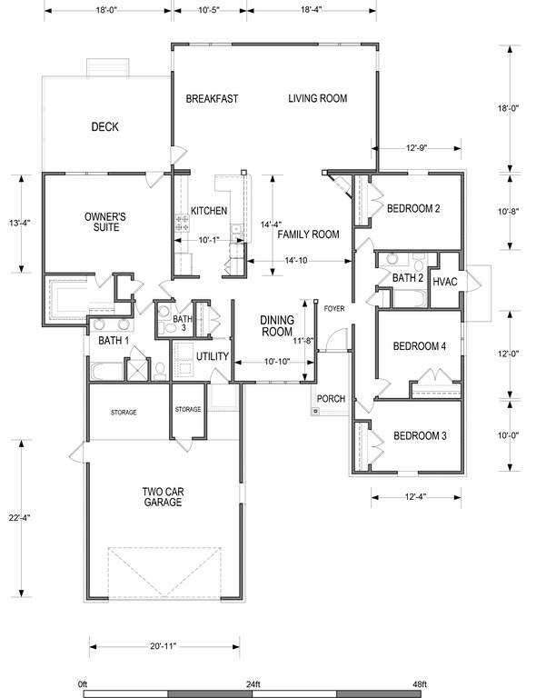 E9 Chief 4 Bed/2.5 Bath Single Family Unit, 2513 sq ft.
