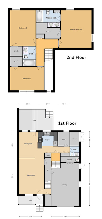 JNCO 3 Bed/2.5 Bath Duplex, 1424 sq ft.