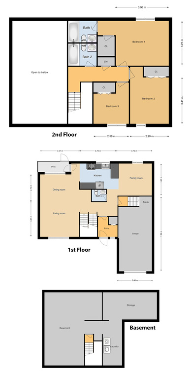 JNCO 3 Bed/ 2 Bath Multiplex Unit, 1587 sq ft N
