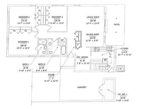 JNCO 3 Bed/ 1.75 Bath Single Family Unit, 1391 sq ft