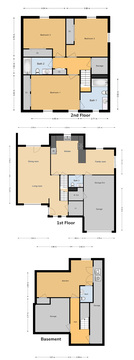JNCO 3 Bed/ 2.5 Bath Duplex, 1758 sq ft