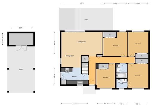 JNCO 4 Bed/ 1.75 Bath Single Family Unit, 1247 sq ft