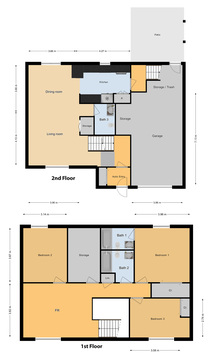 JNCO 3 Bed/ 2 Bath Multiplex Unit, 1427sq ft