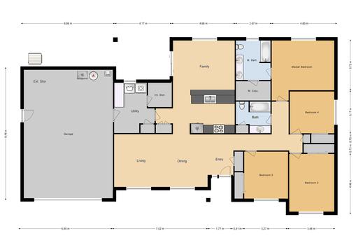CGO 4 Bed/4 Bath Single Family Unit, 1866 sq ft.