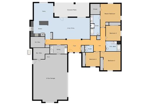 FGO 4 Bed / 2.5 Bath Single Family Unit, 2486 sq ft. ADA