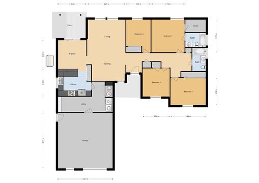 JNCO 4 Bed/ 2 Bath Single Family Unit, 1362sq ft