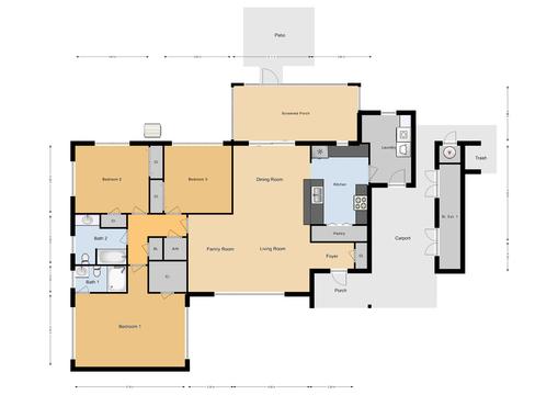 CGO 3 Bed/2 Bath ADA Unit, 1882 sq ft.