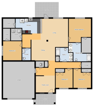CGO 4 Bed/2.5 Bath ADA Unit, 2205 sq ft.