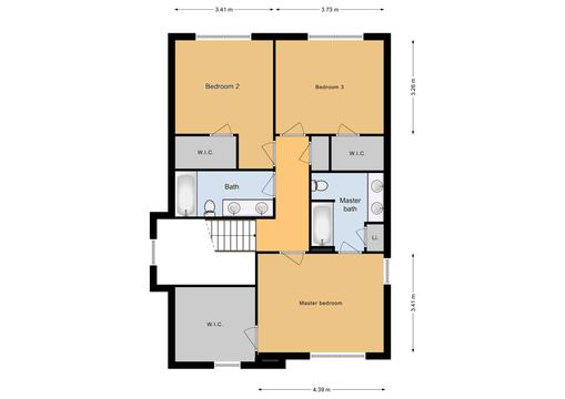 FGO 4 Bed /2.5 Bath Single Family Unit, 1957 sq ft.