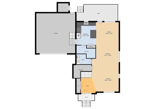 FGO 4 Bed /2.5 Bath Single Family Unit, 2206 sq ft.