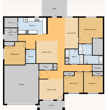 FGO 4 Bed/ 2.5 Bath ADA Unit, 2381 sqft